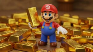 Mario Bros with gold bars