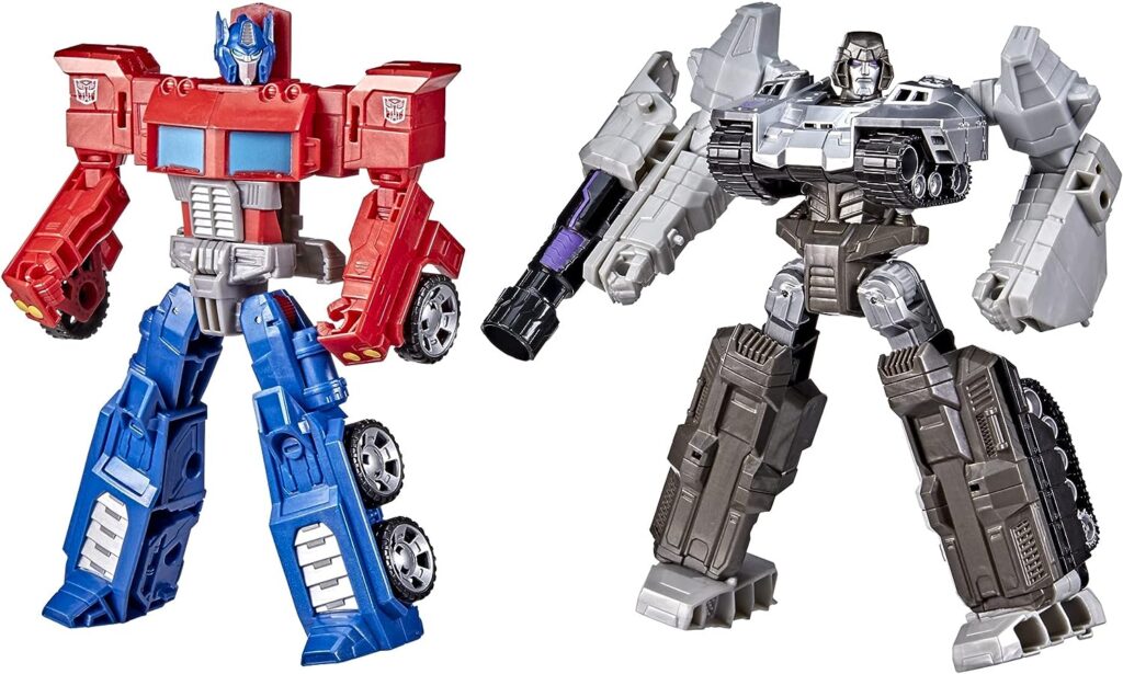 Transformers Toys Heroes and Villains Optimus Prime and Megatron 2-Pack Action Figures - for Kids Ages 6 and Up
